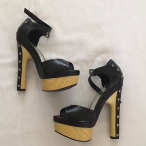 Bebe Platform Heels with Stud detail